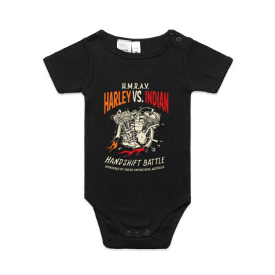 HMRAV Harley Vs. Indian Handshift Battle Onesie - BABY Thumbnail