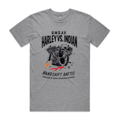HMRAV Harley Vs. Indian Handshift Battle T-shirt - Mens Thumbnail